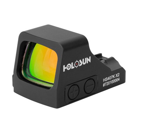 Holosun HS407K-X2 6 MOA Shake Awake 50kHr Battery 0.58x0.77 - Holosun - 0.58" X 0.77"