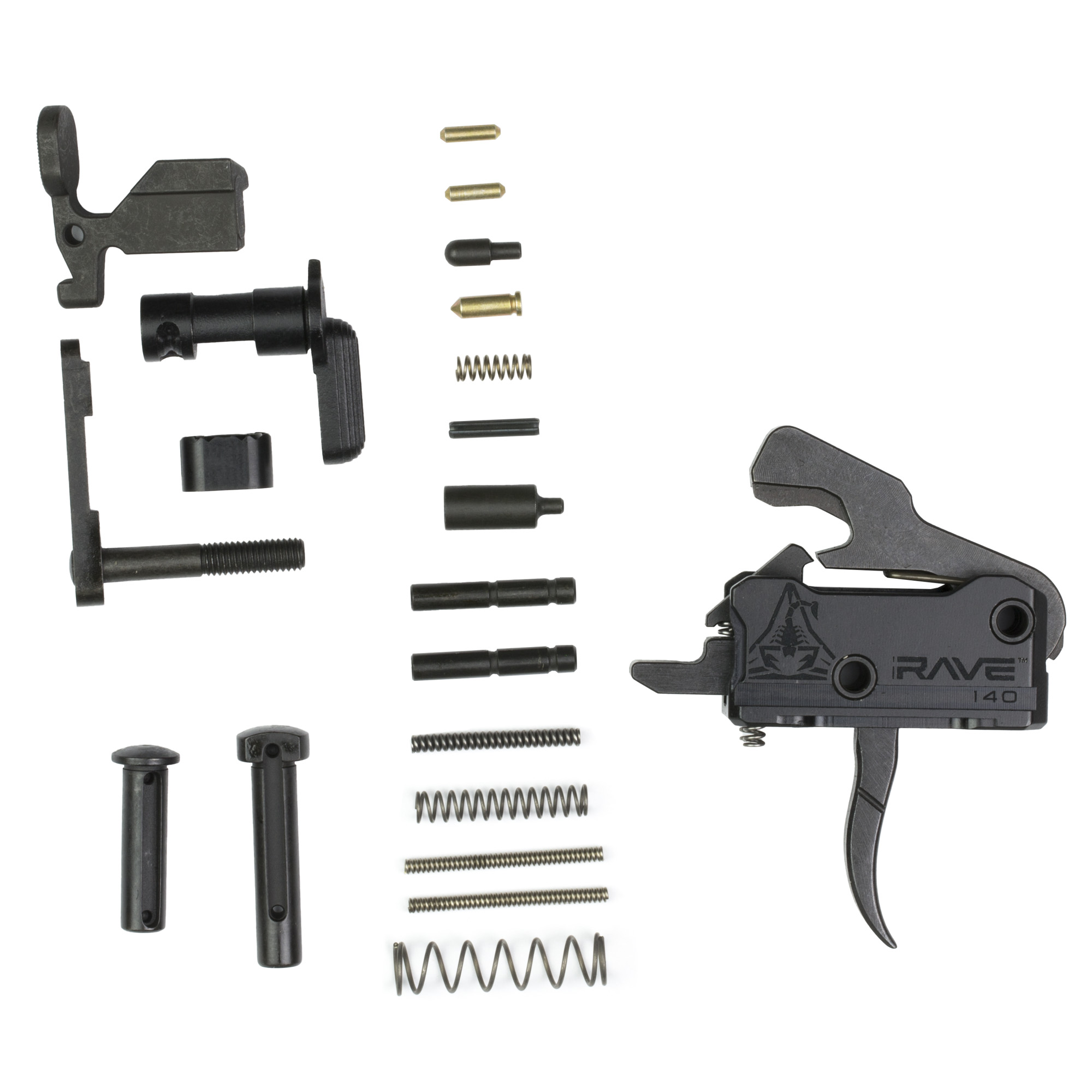 Rise Armament Rave 140 Trigger & Lower Parts Kit Black AR-15 - Rise Armament