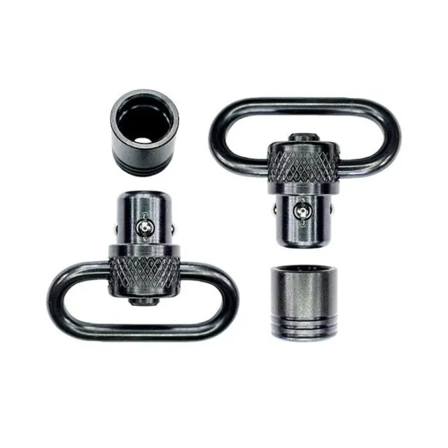 GrovTec US 1" Standard Push Button Swivel Set - Black - Grovtec