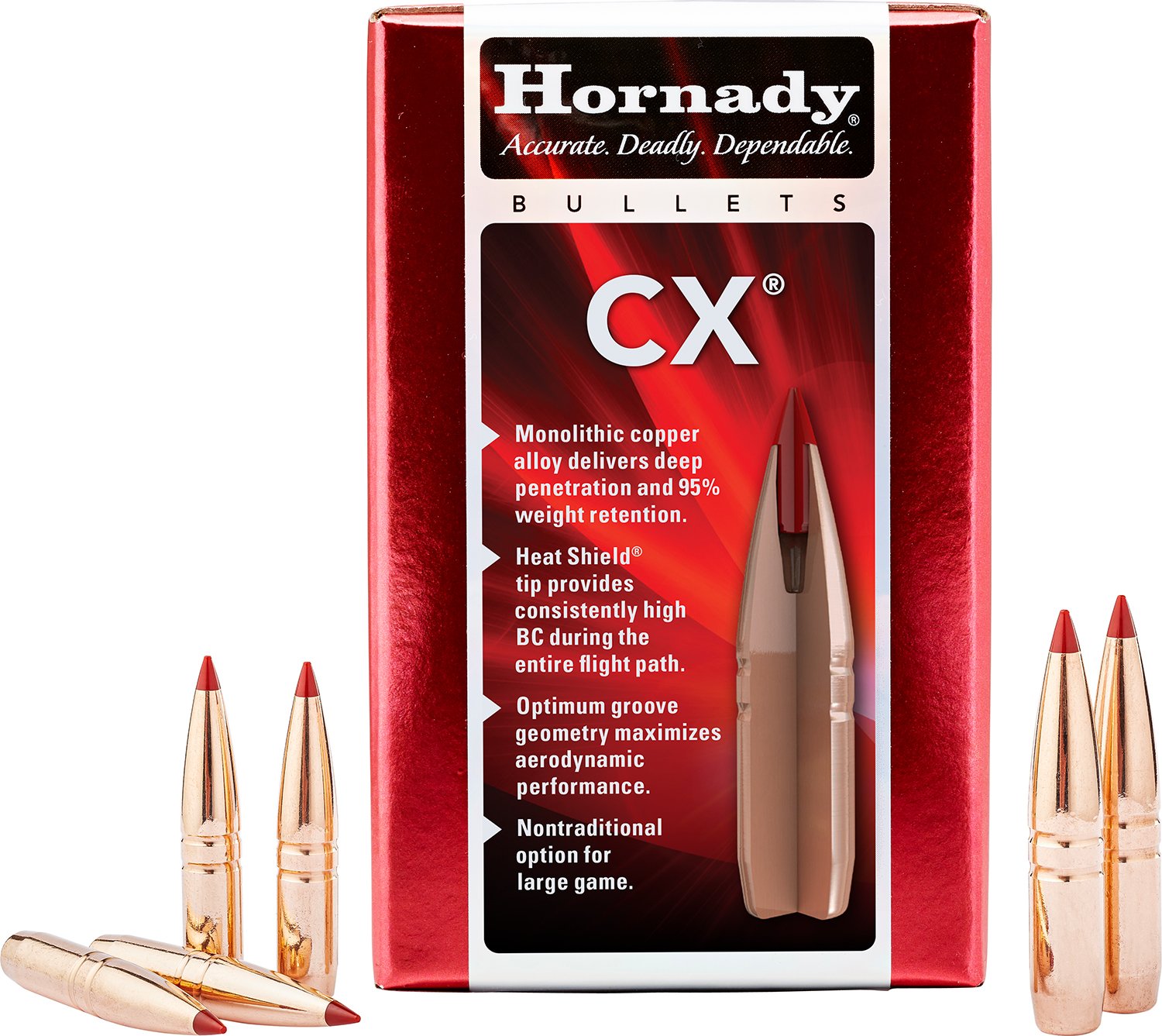 Hornady 22813 22Cal .224 70gr CX Bullets 50/Box - Hornady - .224
