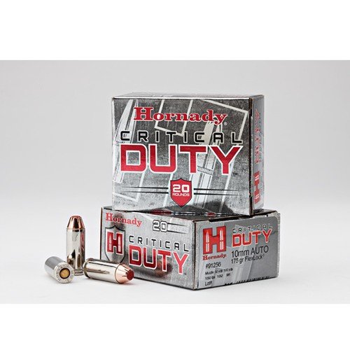 Hornady 91256 Critical Duty 10mm Auto 175gr FlexLock (FL) 20/Box 10/Cs - Hornady Manufacturing Company - 10mm Auto