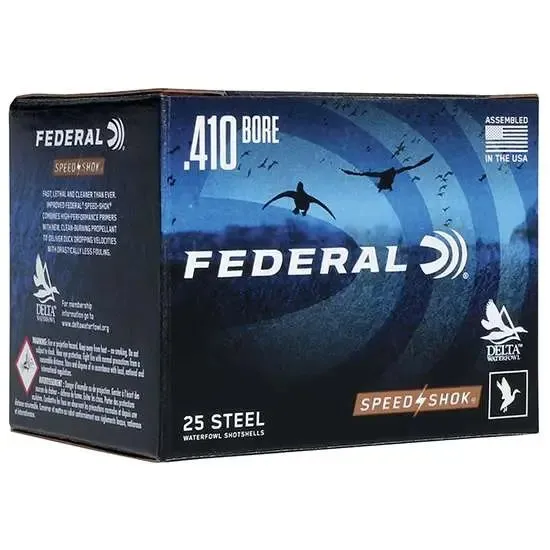 Buy Federal SPEED-SHOK 410 Gauge 3 in 3/8 oz 6 Shot Shotshells 25 Rounds online