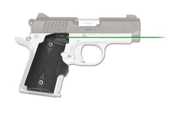 Crimson Trace 01-5620-1 LG-409G Lasergrips Black Green Laser Kimber Micro 9 - Crimson Trace - 0.50" AT 50 FT