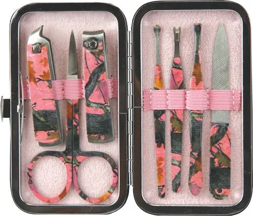 Rivers EDGE WOMENS 7 PIECE MANICURE SET PINK CAMO - Rivers Edge