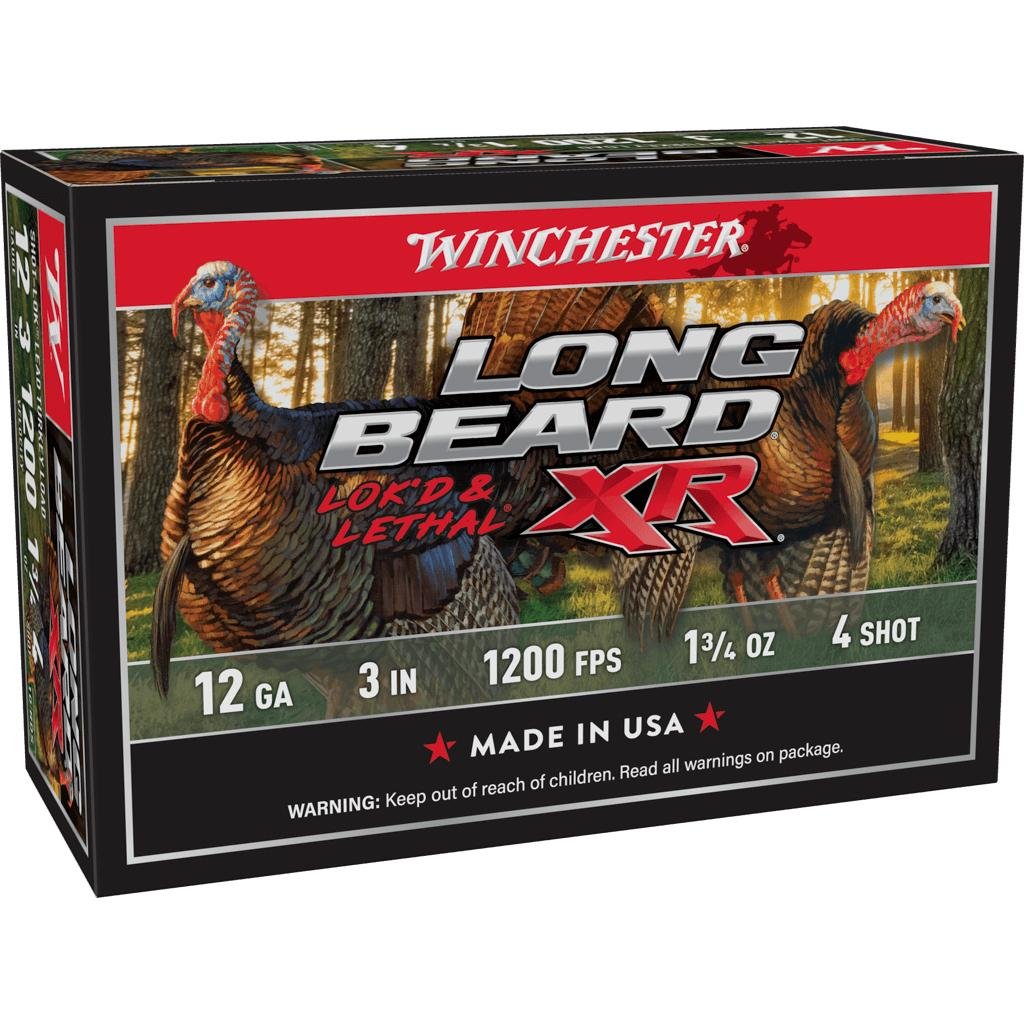 Winchester Long Beard XR 12 Gauge 3 in 1.75 oz 4 Shot 1200 fps 10 Rounds - Winchester - 12 Gauge