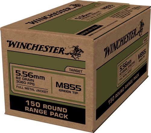 Winchester M855 5.56x45 62 Grain FMJ Green Tip 600 Rounds - Winchester - 5.56x45