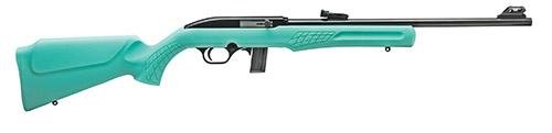 Rossi RS22L1811TL Teal Semi-Auto Rimfire Rifle 22 LR 18" Barrel 10+1 Fiber Optic Sights - Rossi - 22 LR