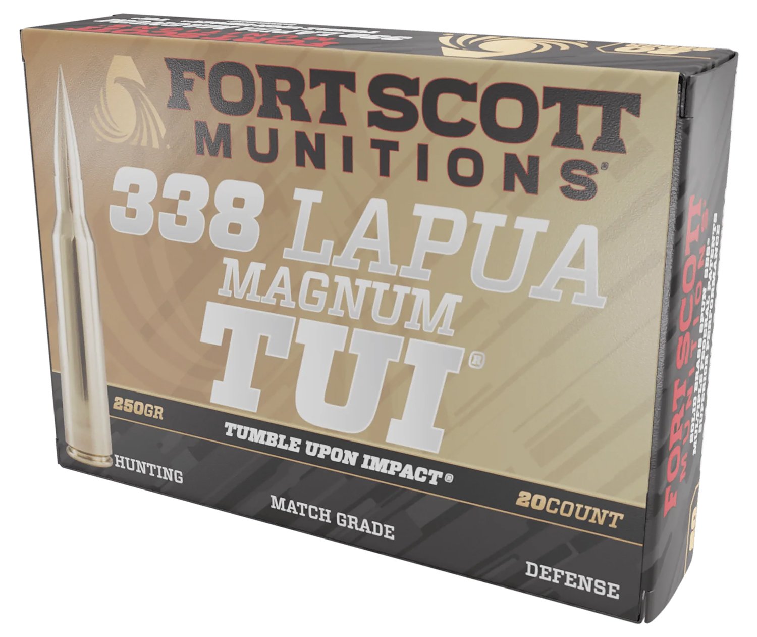 Buy Fort Scott Munitions 338 Lapua Magnum 250gr Solid Brass 20rd online