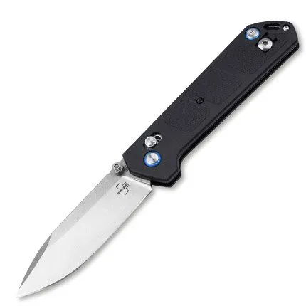 BOKER KIHON DC 2.0 3.2 DROP PLAIN BLACK/GFN Crossbar Lock, Satin D2, GFN Handle - Boker