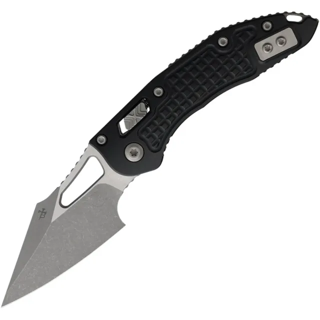 Microtech M-Stitch 3.19 In S/E Ram-Lok APOC Merlot ALU HNDL Black - MICROTECH