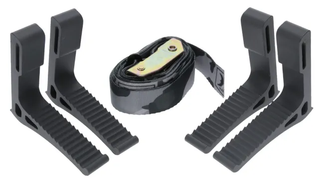 Hawk HWKSTP4PK Monkey Bar Steps Black Aluminum 4-Pack 300lb Capacity - Hawk Treestands