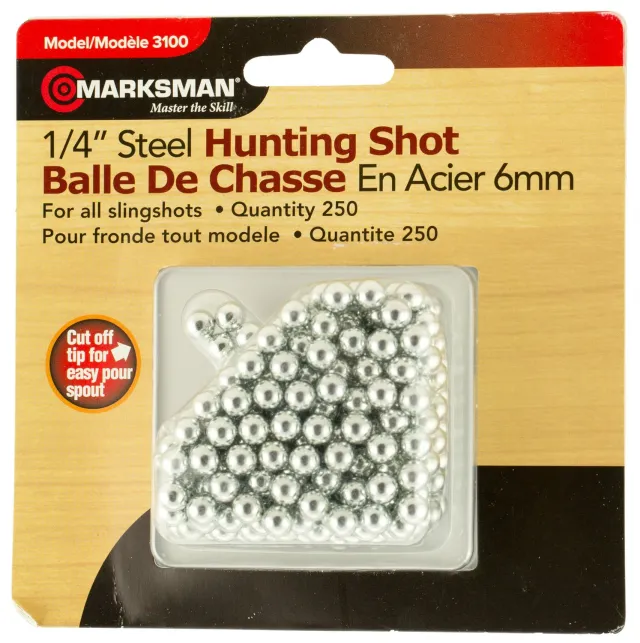 Beeman 0.25" Slingshot 250/pack 3100 - MRK - 1/4"