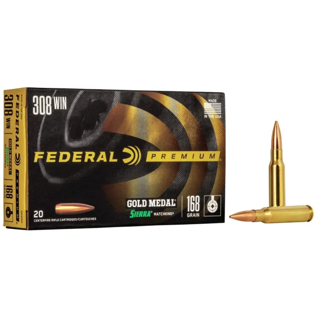 Federal GM308M 308 Win 168 Grain Sierra MatchKing BTHP 20 Rounds