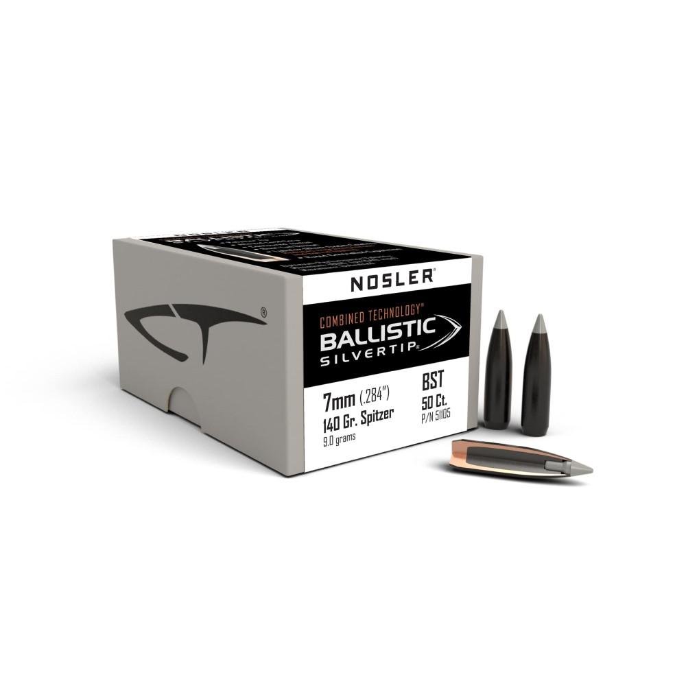 Nosler Ballistic SilverTip Hunting Bullets 7mm .284" 140 gr SBT-BSTIP 50-ct - Nosler - 7MM