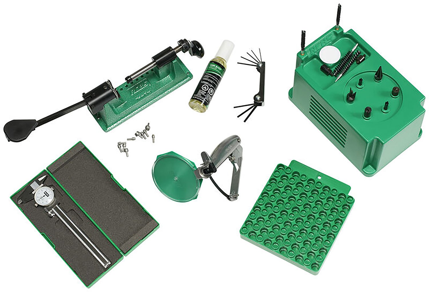 RCBS 9304 Brass Boss Multi-Caliber Manual Case Prep Kit Green - RCBS - Multi