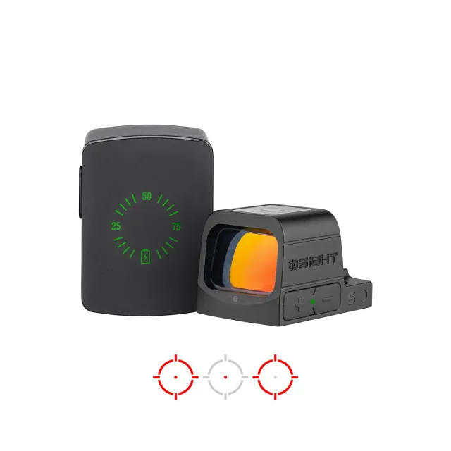 OSIGHT S, 2MOA DOT + 32MOA CIRCLE RED DOT SIGHT WITH CHARGING COVER - OSIGHT
