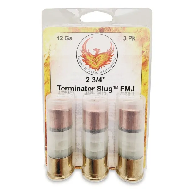 Buy Phoenix Rising Terminator Slug Shotshell 12ga 2-3/4 515gr FMJ Slug 1520fps 3/ct online