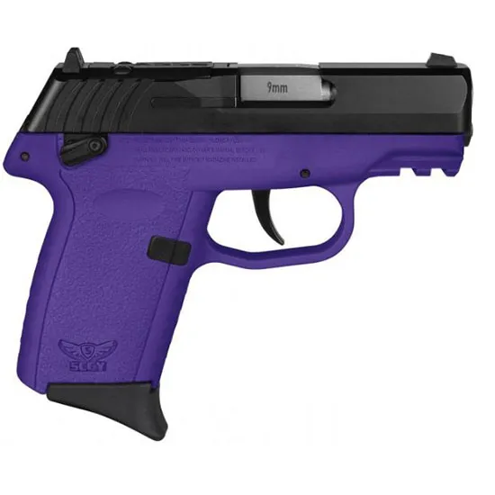 SCCY CPX-1 Gen 3 Black/Purple 9mm Pistol 3.1" Barrel 10rd Ambi Safety