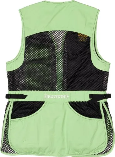 Browning Mesh Shooting Vest Women's LG Black/Green Clay Target - Browning