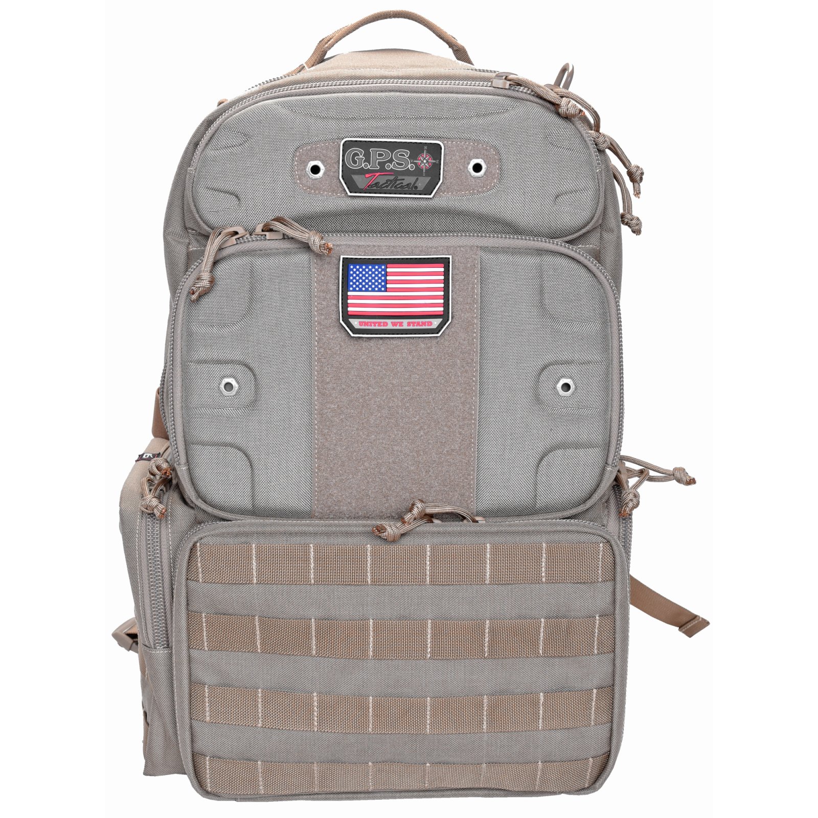 GSM Outdoors Tall-Holds 4 Handguns Tactical Tan Range Backpack