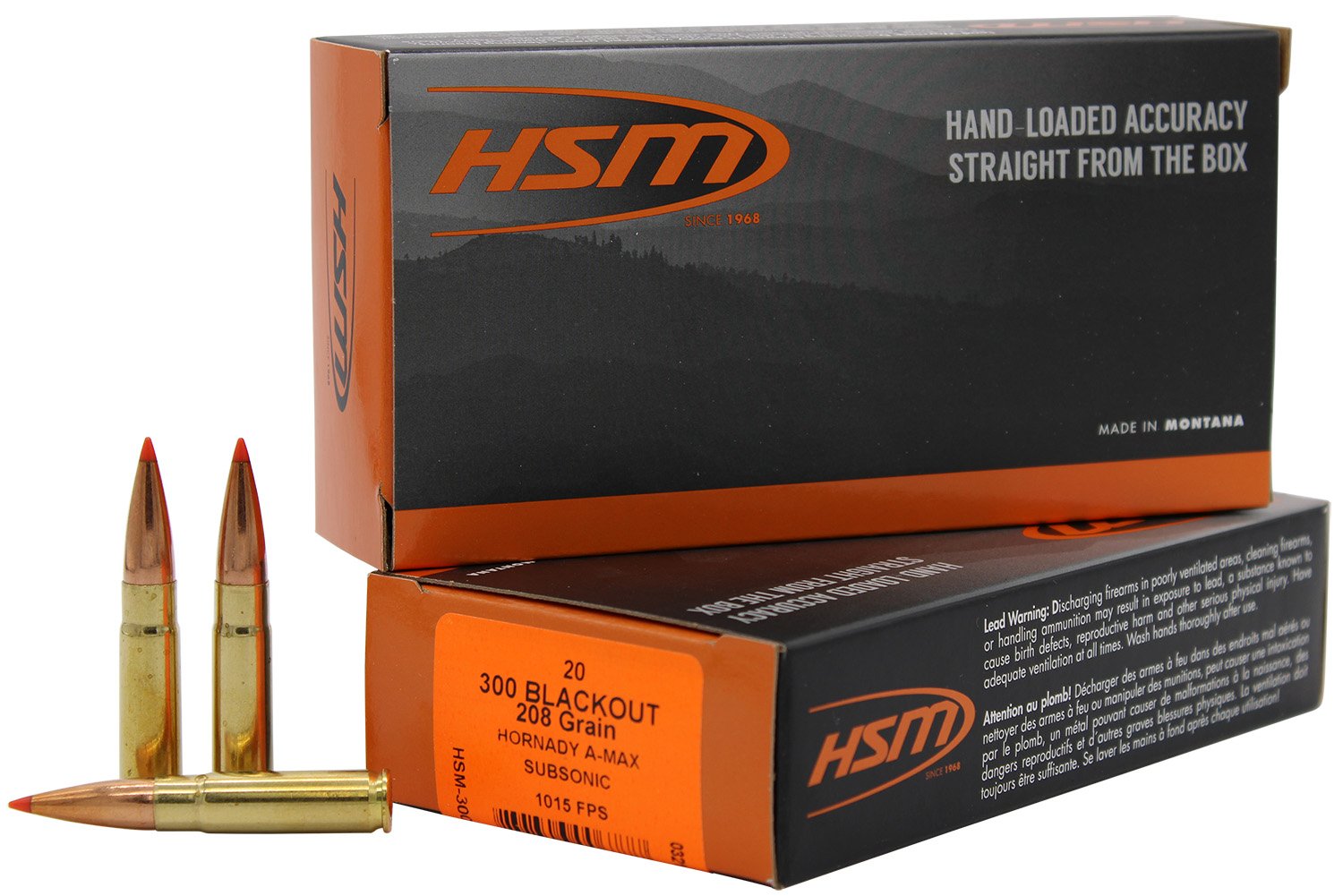 Buy HSM 300BLK1N 300 Blackout 208gr Hornady A-Max 20 Rounds Subsonic Ammo online