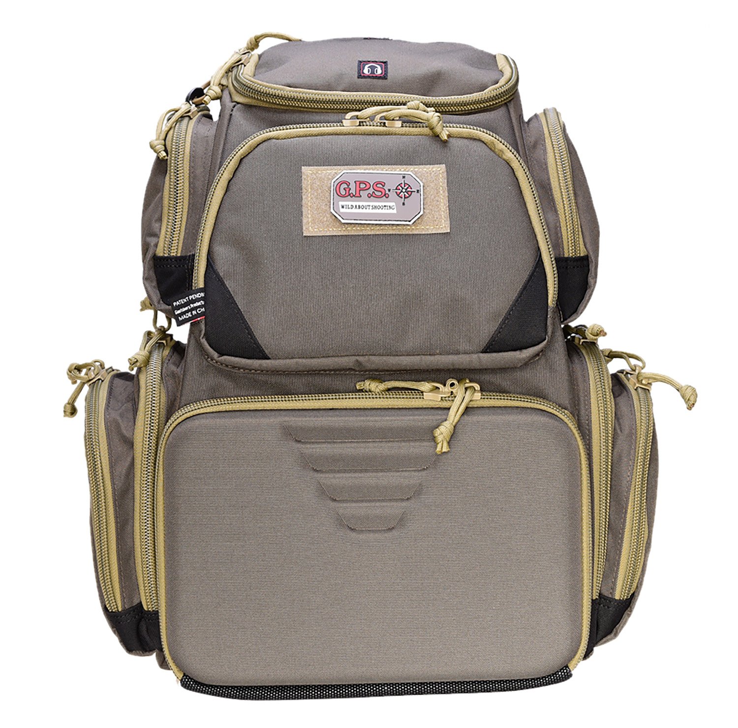 GPS 1611SC Sporting Clays Backpack Olive w/Rain Cover, Visual ID - GPS