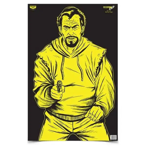 Birchwood Casey EZE-Scorer 37035 Silhouette Target 23 in Black Yellow 5 Pac - Birchwood Casey