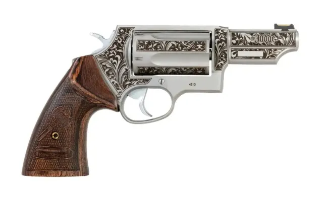 Taurus Judge 20th Year Revolver 45 Colt/410 ga. 3 in. Engraved Stainless 5 rd. - Taurus - 410 Bore