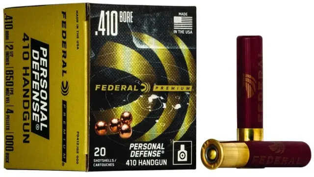 Federal PD412JGE000 410 Gauge 2.5 in 000 Buckshot 20 Rounds per Box - Federal - .410 Bore