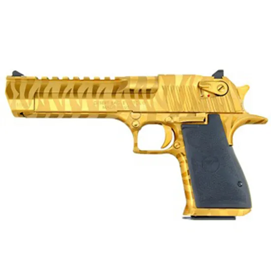 Buy MR DESERT EAGLE 44MAG 6 TITANIUM GOLD TIGER BLEM | Gas-Operated Semi-Auto | 6" Barrel | 8 Round Magazine | Black Oxide Finish online