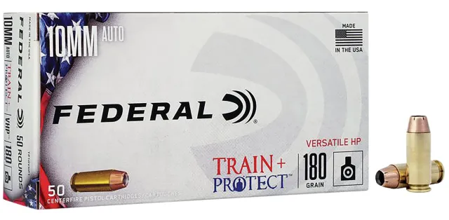 Federal TP10VHP1 10mm Auto 180 Grain Hollow Point Brass Cased 50 Rounds