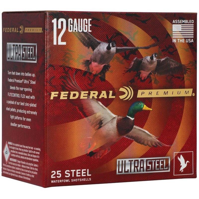 Federal PWUX134BB2 Ultra Steel 12GA 3.5" 1.5oz BB 25 Rounds - Federal Premium Ammunition