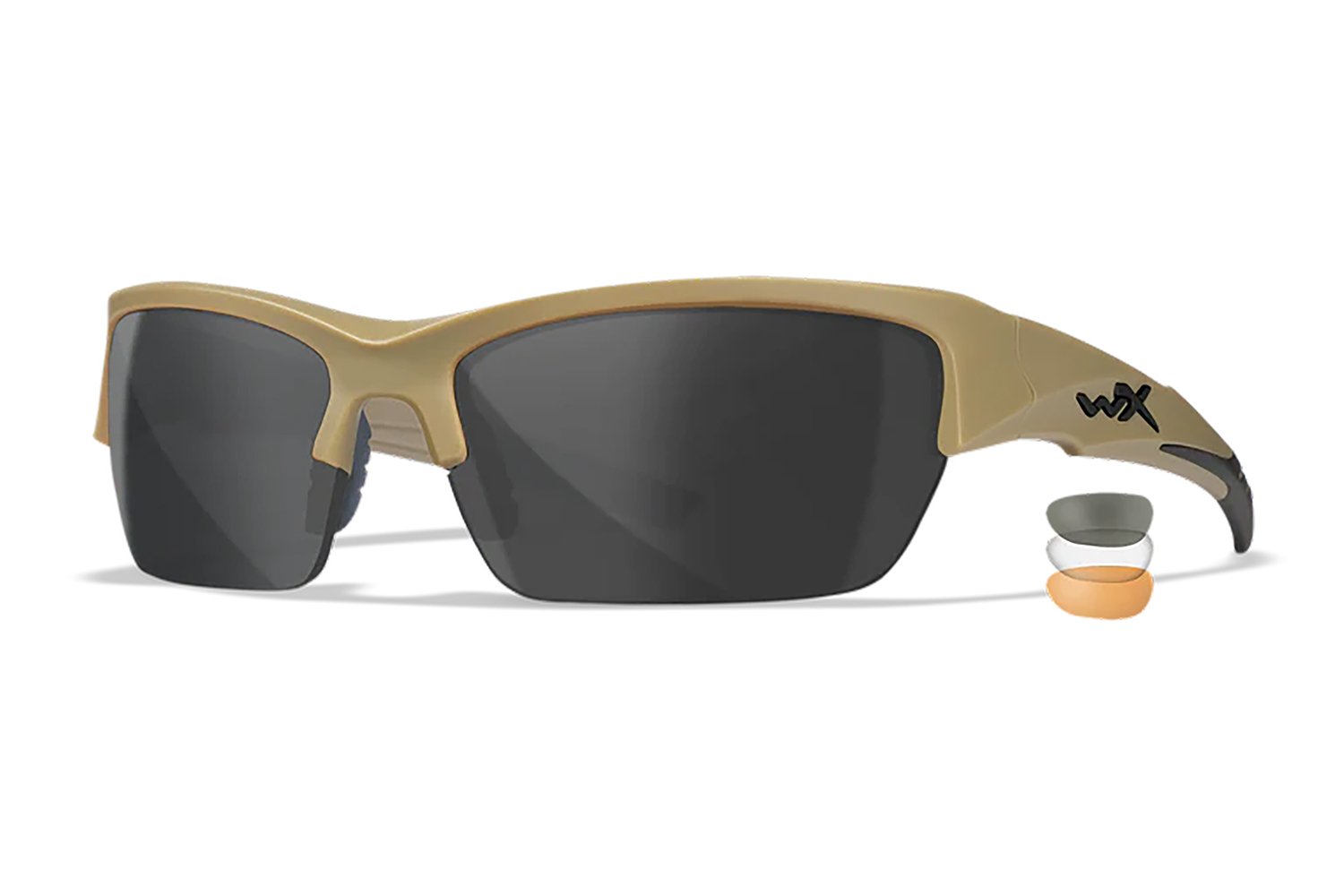 Buy Wiley X Valor CHVAL06T Matte Tan Frame Smoke Gray/Clear/Light Rust Lens online