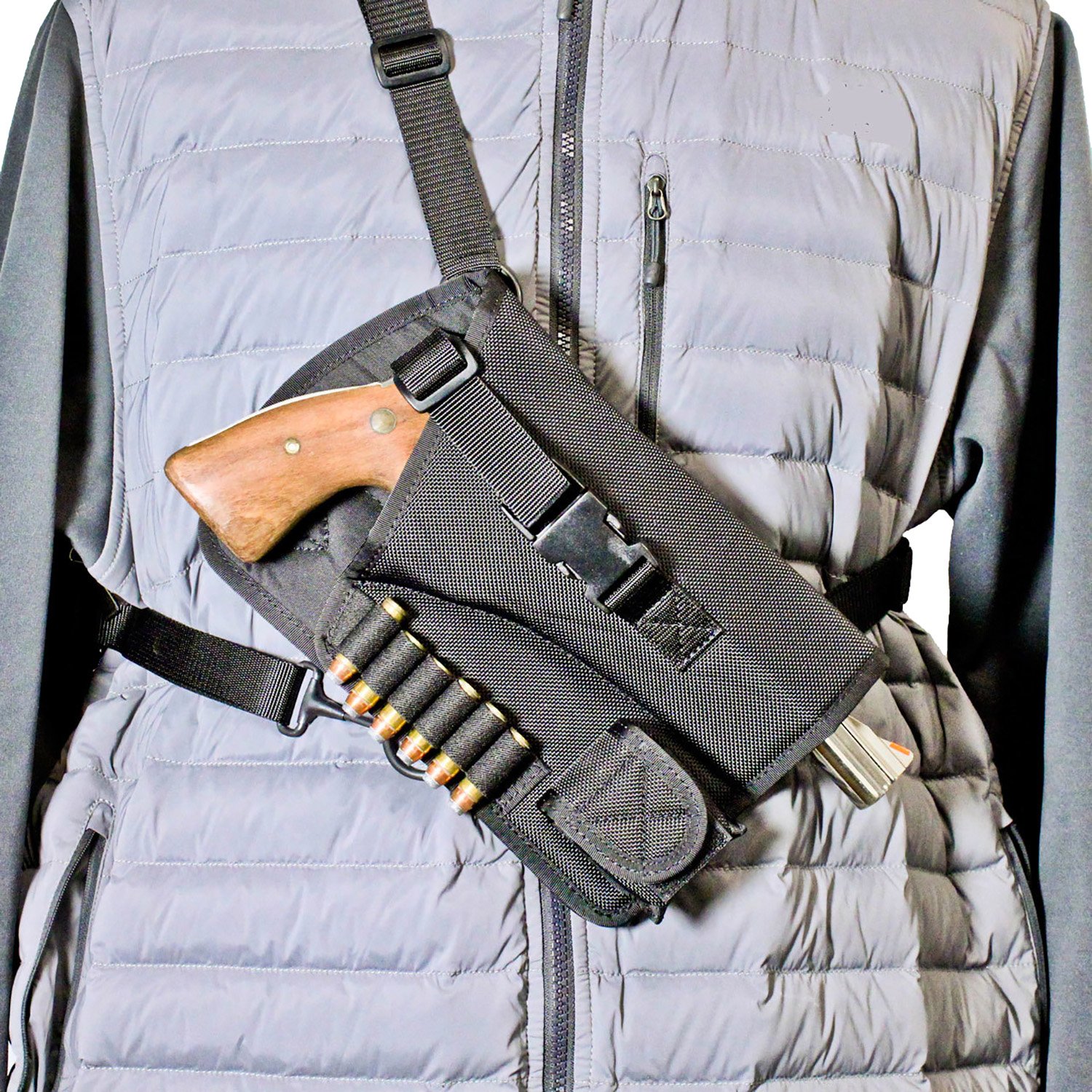 DeSantis M72BALRZ0 Yukon Hunting Rig Shoulder Holster Ruger GP100 4" RH - DeSantis