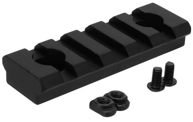 TacFire MAR105S M-LOK Accessory Picatinny Rail 2 3/8" Black Anodized - TacFire - M-LOK ACCESSORY PICATINNY RAIL 2 3/8"