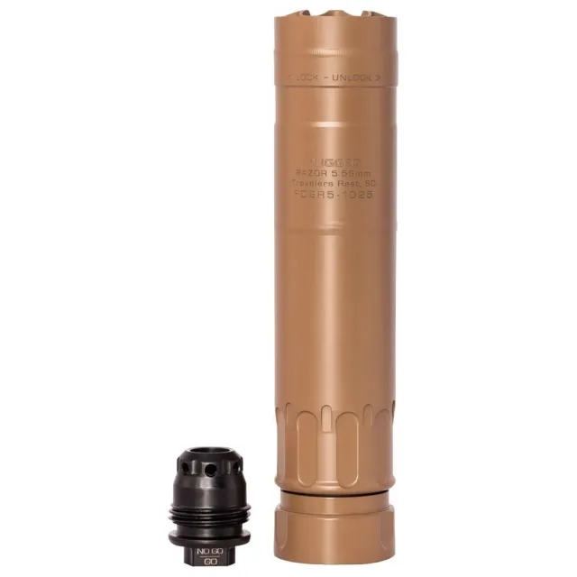 Rugged Suppressors RZRFDE556 5.56 NATO/.223 Rem 6.4 In FDE QD Stainless