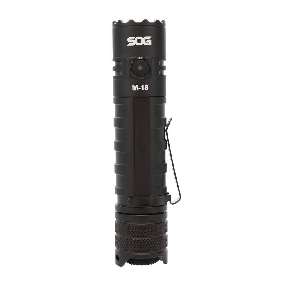 SOG M-18 1900 Lumens USB-C Black Aluminum Rechargeable Flashlight - SOG