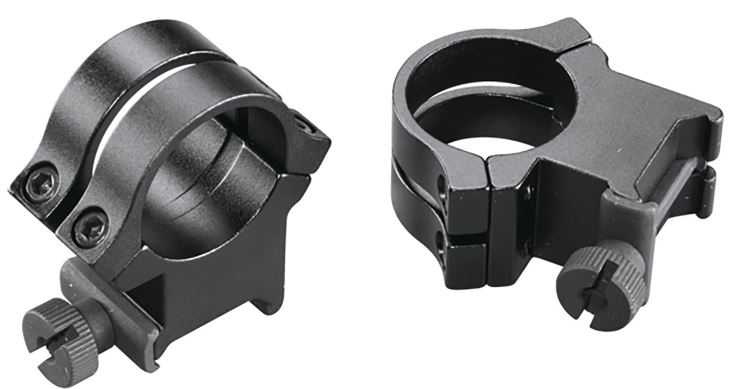 Weaver 49049 Quad Lock Rings 1 in Extra High Matte Black Aluminum - Weaver - 1"