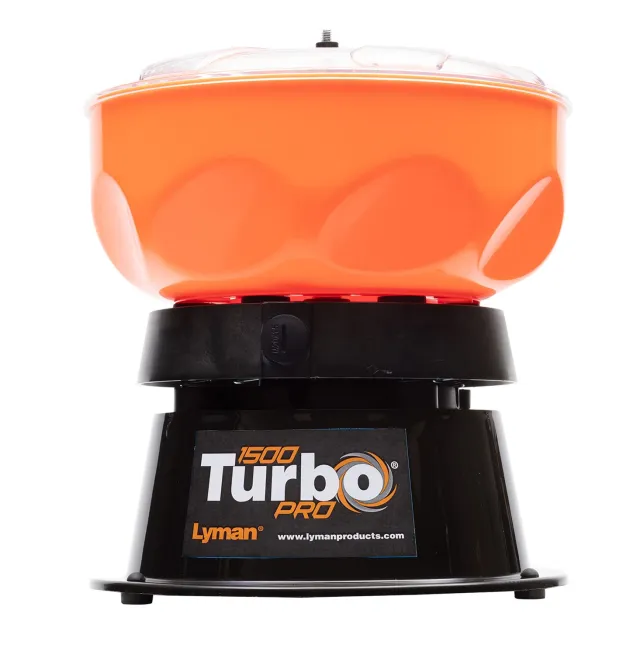 Lyman 7631650 1500 Pro Turbo Tumbler Black/Orange Case Cleaner - Lyman