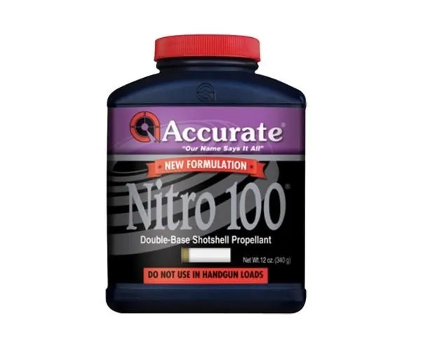 Hodgdon Nitro 100 Smokeless Powder 8 lb NITRO8 - Accurate Powder Company