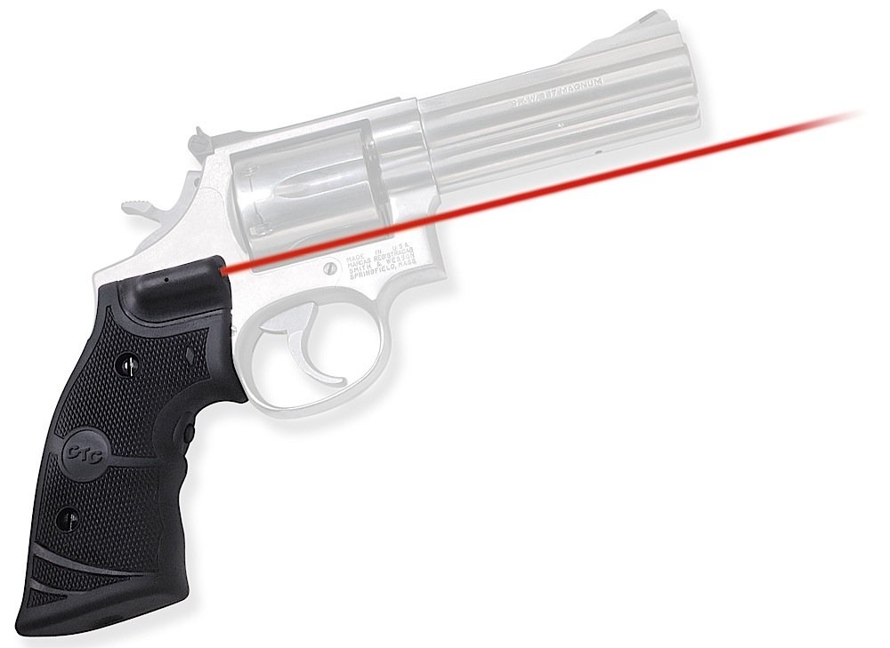 Crimson Trace 011280 LG-307 Lasergrips Black Red Laser Smith & Wesson K&L - Crimson Trace - 0.50" AT 50 FT