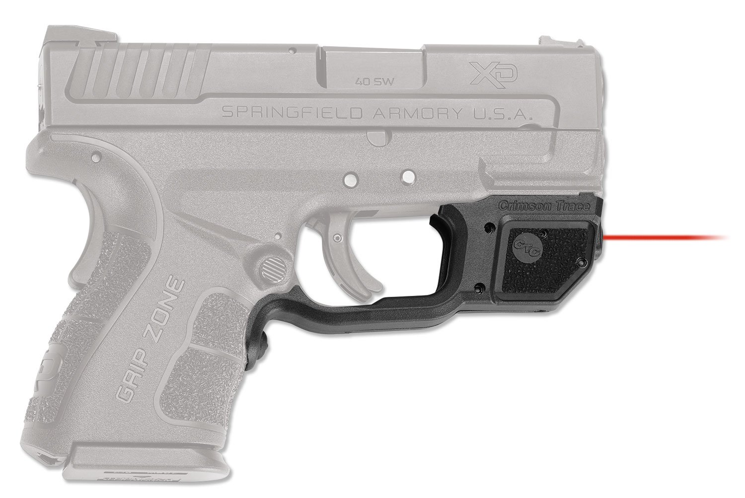 Crimson Trace LG-496 Laserguard Red Laser for Springfield XD MOD.2 Black - Crimson Trace - 0.50" AT 50 FT