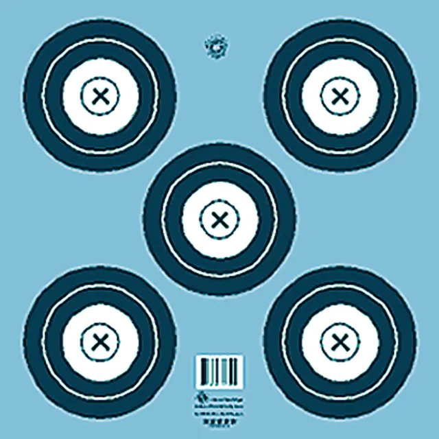 Maple Leaf NFI-2T Target Face 5-Spot 100pk, 75lb Card Stock, 17"x17" - Maple Leaf Press