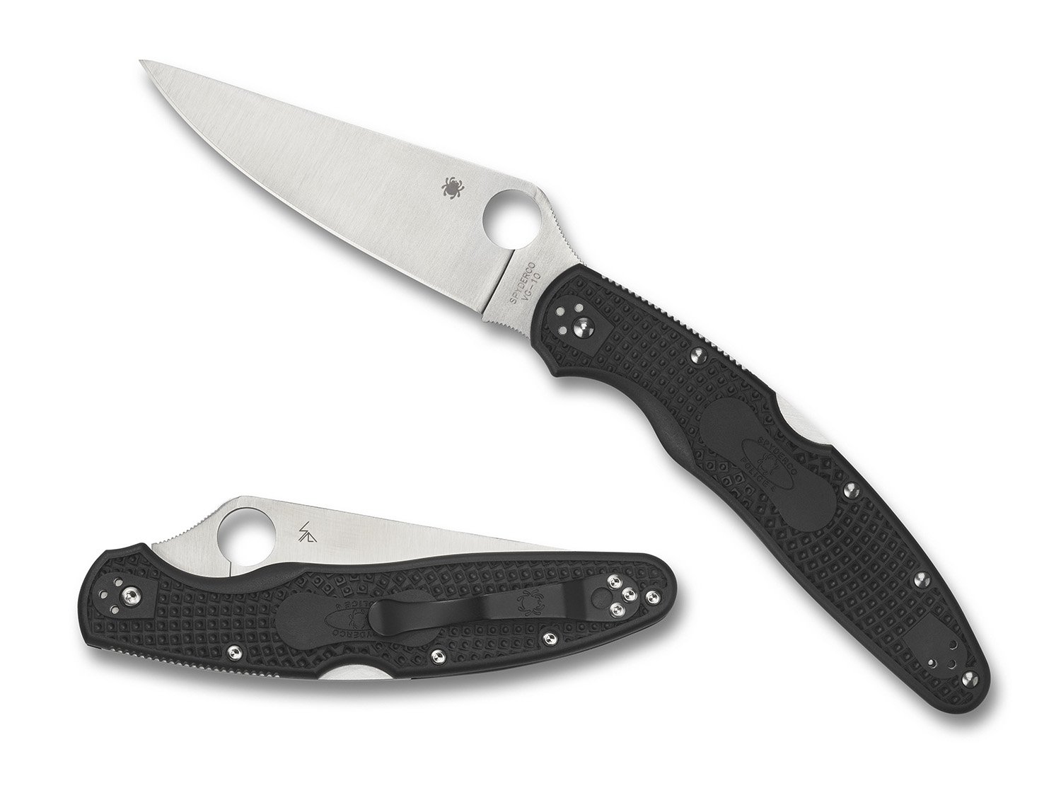 Spyderco Police 4 Lightweight C07PBK4 4.39 In VG-10 FRN Handle - Spyderco