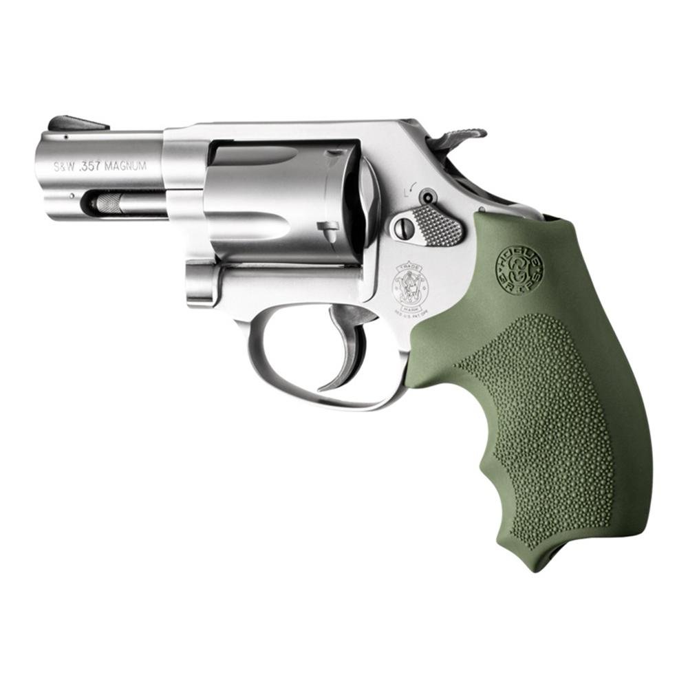 Buy Hogue Overmolded Rubber Bantam Grip Closed Backstrap S&W Round Butt J-Frame Revolvers OD Green online