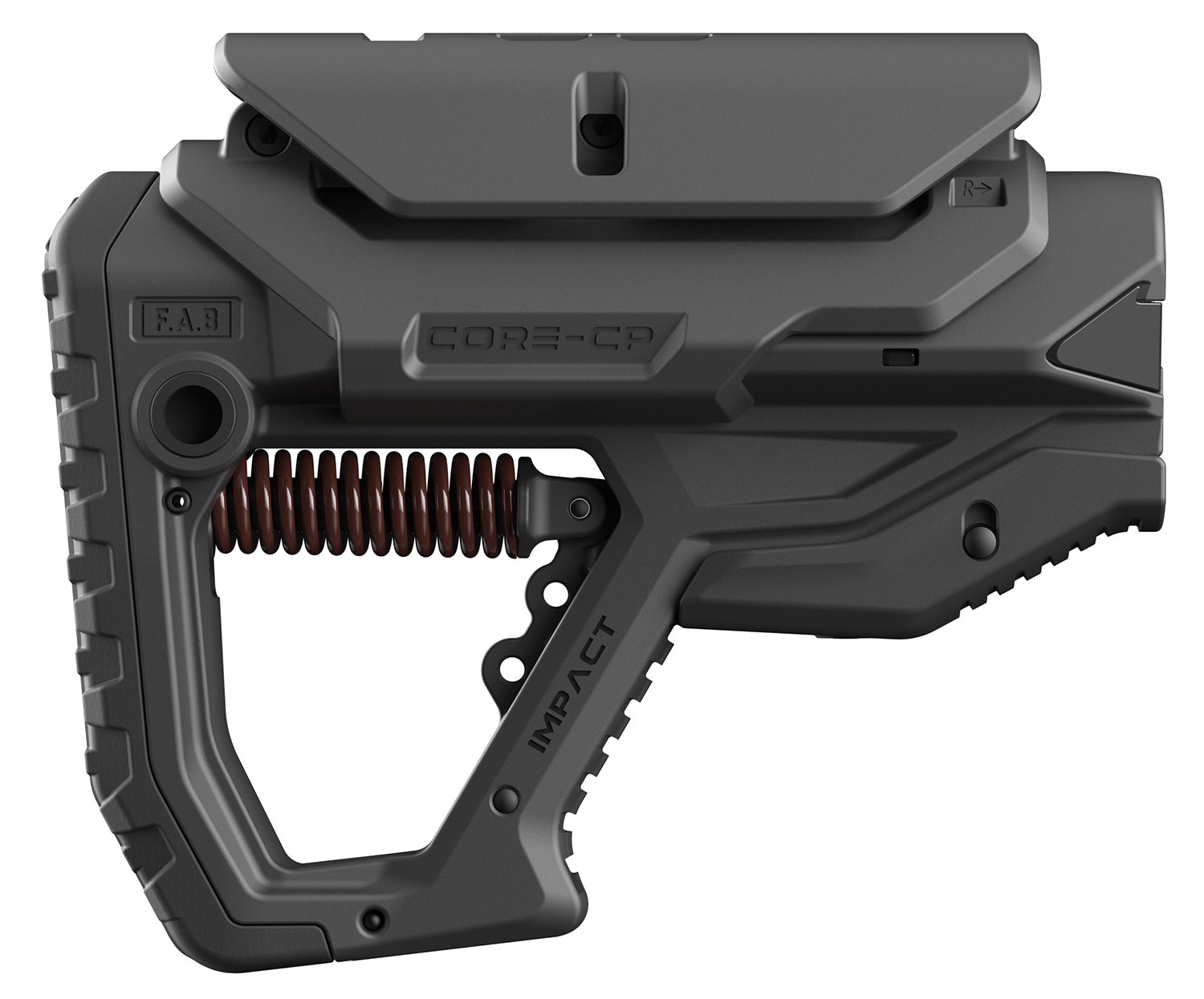 Buy FAB Defense FXCIMPACTCPB GL-CORE IMPACT Buttstock Black Adjustable Recoil online