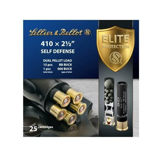 Sellier & Bellot SB410SDA Self Defense 410Gauge 2.50" 15 Pellets 1/2oz