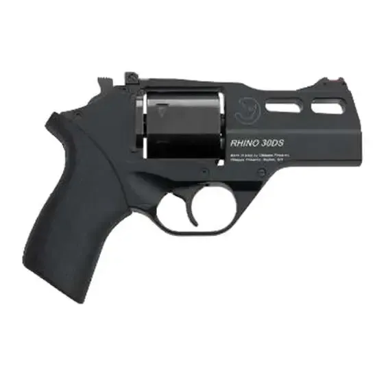 Chiappa Rhino 30DS 357 Magnum 3" Black Fiber Optic Rubber Grip