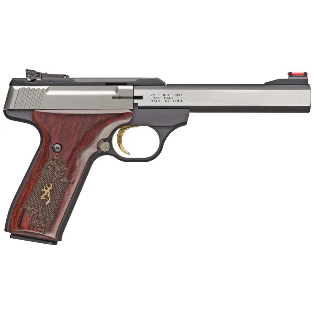 Browning 051543490 Buck Mark Medallion 22 LR 10+1 5.50" Blackened SS... - Browning - 22 LR