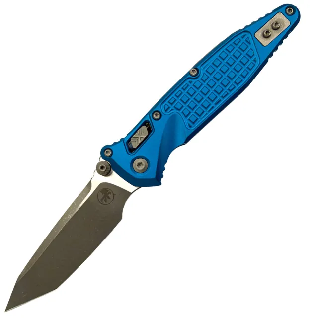 Microtech SOCOM RAM-LOK 4 In T/E Apocalyptic Blue Alu Handle - MICROTECH for sale at Iron and Lace